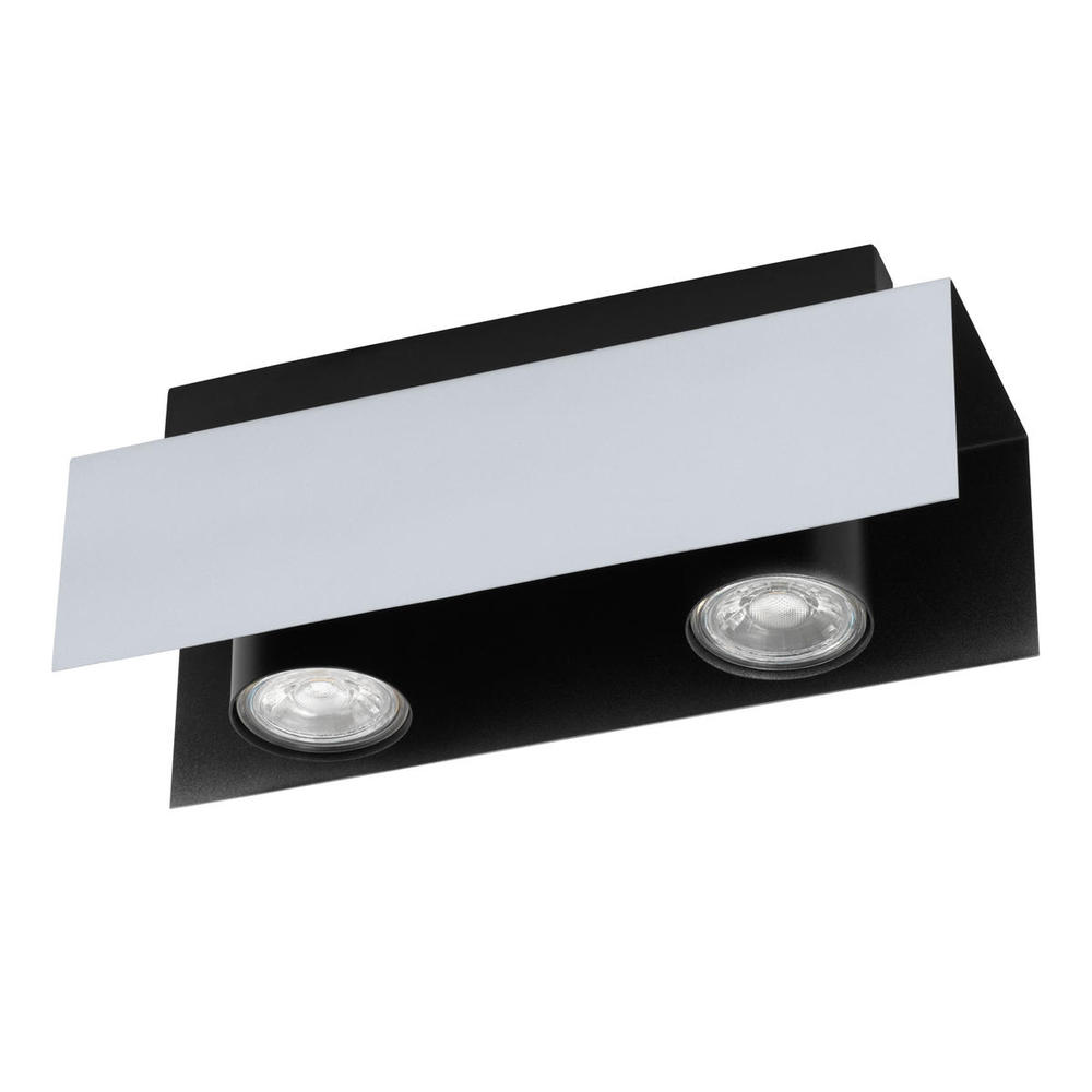 2x5W Track Light w/ Aluminum & Black Finish