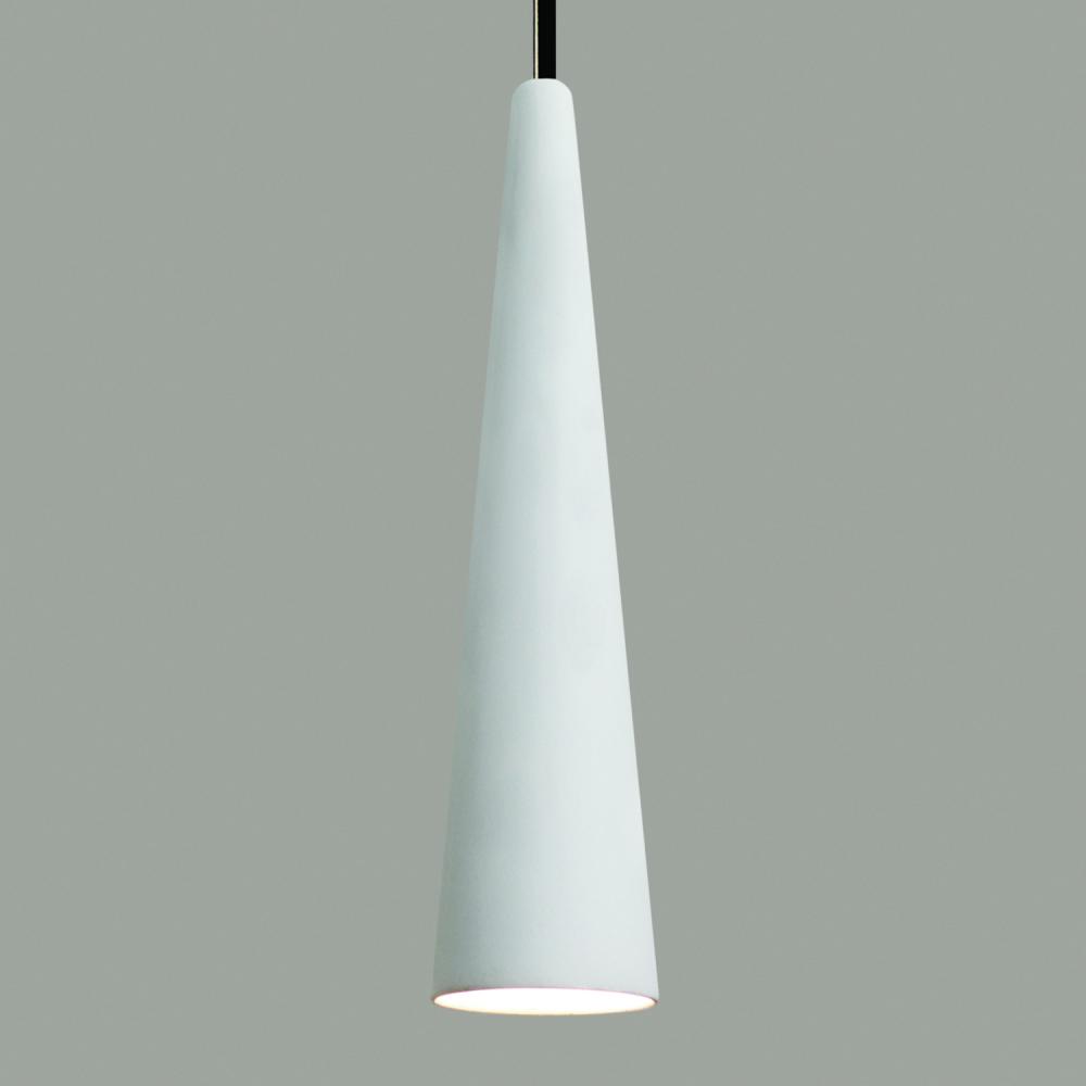 Iconic Mini Pendant : Pearl (Black Cord & Canopy)