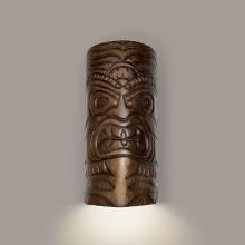 A-19 NT001-DT-WETL - Tiki Downlight Wall Sconce Dark Teak (Wet Location Label)