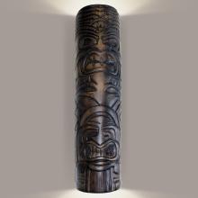 A-19 NT003-DT - Tiki Totem Wall Sconce Dark Teak
