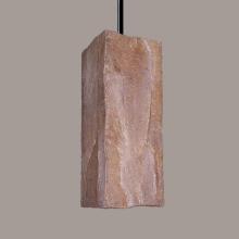 A-19 PN18011-BR-BCC-1LEDE26 - Stone Pendant Brown (Black Cord & Canopy)