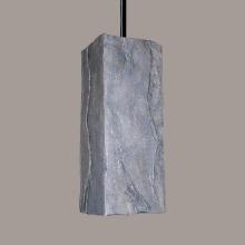 A-19 PN18011-GR-BCC-1LEDE26 - Stone Pendant Grey (Black Cord & Canopy)