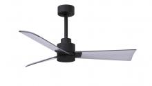 Matthews Fan Company AK-BK-BN-42 - Alessandra 3-blade transitional ceiling fan in matte black finish with brushed nickel blades. Optimi