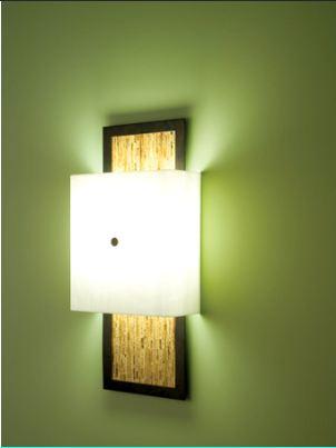 Windows-Sconce-Fluorescent-Meadow Diffuser-Sorghum Windows, Bronze Platform