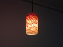 WPT Design ROSE-CYL-RH-SV-47 - Rose Cylinder - Pendant - Incandescent 47" OA Drop-Red Hot