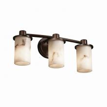 Justice Design Group FAL-8513-10-DBRZ - Rondo 3-Light Bath Bar