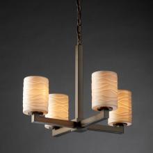 Justice Design Group POR-8829-10-WAVE-DBRZ - Modular 4-Light Chandelier