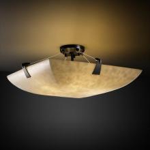 Justice Design Group CLD-9631-35-MBLK - 18" Semi-Flush Bowl w/ Tapered Clips