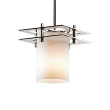 Justice Design Group FSN-8165-15-WEVE-CROM-BKCD - Metropolis 1-Light Small Pendant (2 Flat Bars)