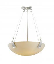 Justice Design Group FSN-9641-35-OPAL-MBLK - 18" Pendant Bowl w/ Tapered Clips
