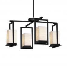 Justice Design Group PNA-7510W-WAVE-MBLK - Laguna 4-Light LED Outdoor Chandelier