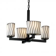 Justice Design Group WGL-8829-30-SWCB-NCKL - Modular 4-Light Chandelier