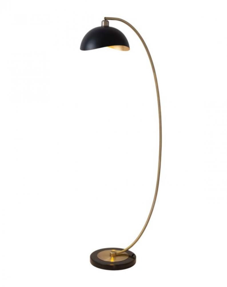 Luna Bella Chairside Arc Lamp, Black Gold