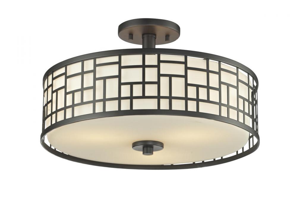 3 Light Semi Flush Mount