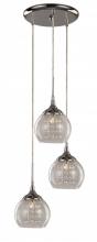 Trans Globe MDN-1218 - 3LT PENDANT-GLOBE INNER CRYSTA