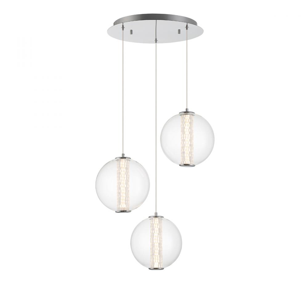 ATOMO, 3LT PEND, CHR, CLEAR