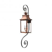 Primo Gas Lanterns RL-26E_TSBS - Three Light Top and Bottom Scroll