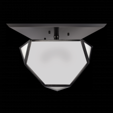 ZEEV Lighting SF50011-3-SBB - 3-Light 21" Architectural Glass Satin Brushed Black Semi-Flush Mount