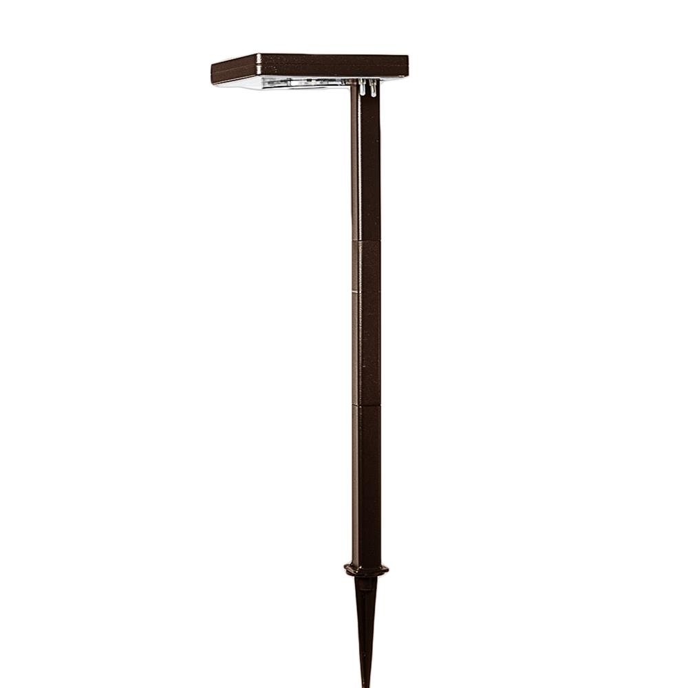 Contemporary Square Solar Path Light With 3 Ground Stake Mounting Options