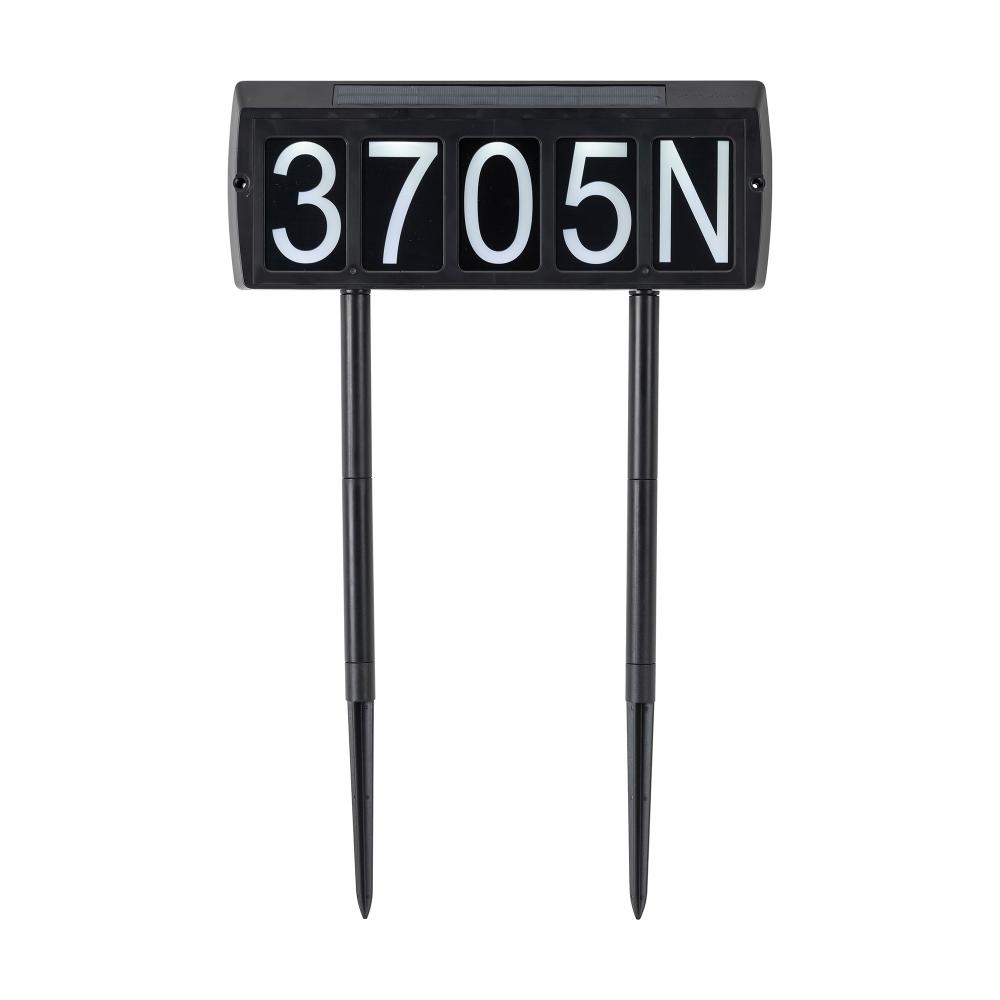 Solar Address Sign With Dual Color Leds