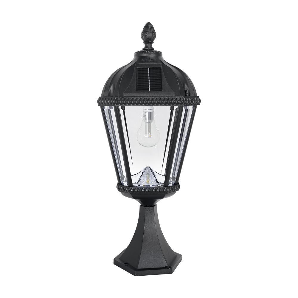 Royal Bulb Solar Light - W/gs Solar Light Bulb - Post Mount - Black