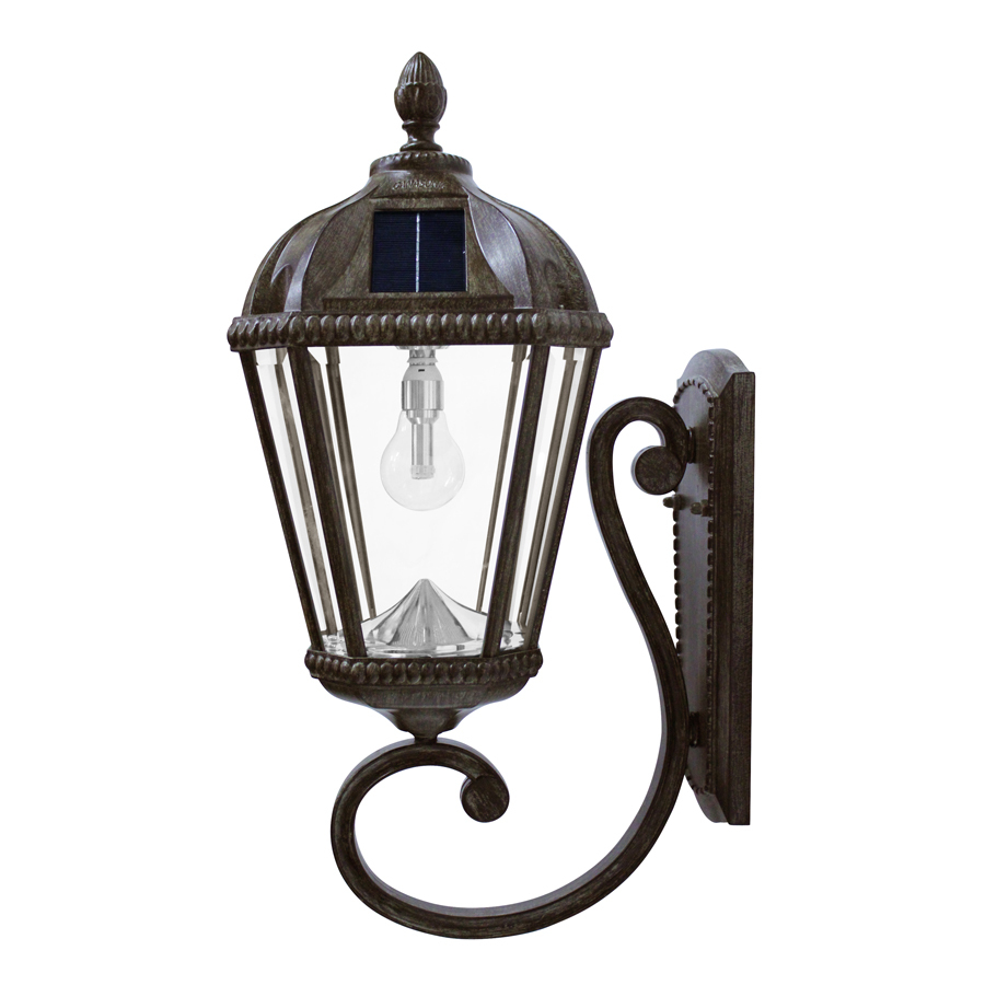 Royal Bulb with GS Solar LED Light Bulb - Wall Mount - Weathered Bronze Finish