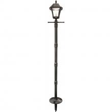 Gama Sonic 105SG01 - Gama Sonic Baytown II Solar Lamp Post with EZ Anchor - Black Finish