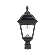 Gama Sonic 96B50012 - Imperial Bulb II Solar Post Light with 3" Fitter - Black