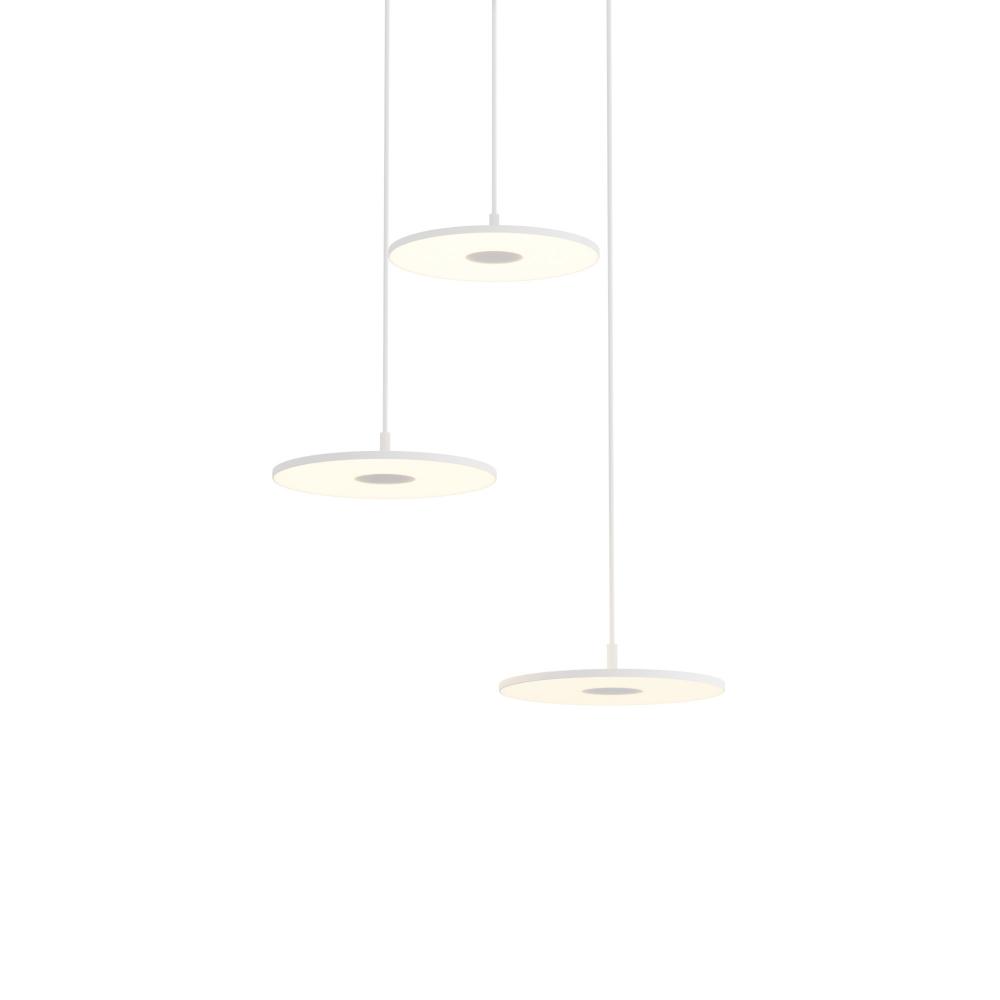 Yurei Circular 3 Pendant Lamp (Matte White) (no lamp shade)