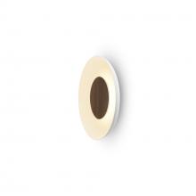 Koncept Inc RMW-09-SW-OWT-HW+18BD-MWT - Ramen Wall Sconce 9" (Oiled Walnut) with 18" back dish (Matte White)