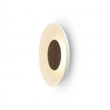 Koncept Inc RMW-12-SW-OWT-HW+24BD-MWT - Ramen Wall Sconce 12" (Oiled Walnut) with 24" back dish (Matte White)