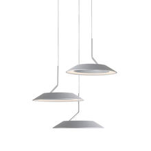 Koncept Inc RYP-C3-SW-SIL - Royyo Pendant (Circular with 3 pendants), Silver, Silver Canopy
