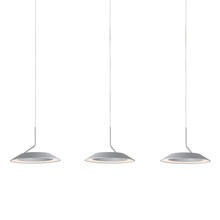 Koncept Inc RYP-L3-SW-SIL - Royyo Pendant (linear with 3 pendants), Silver, Silver Canopy