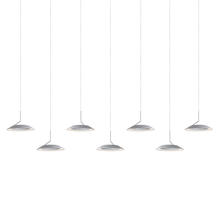 Koncept Inc RYP-L7-SW-SIL - Royyo Pendant (linear with 7 pendants), Silver, Silver Canopy