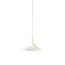 Koncept Inc RYP-S1-SW-MWG - Royyo Pendant (single), Matte White with Gold accent