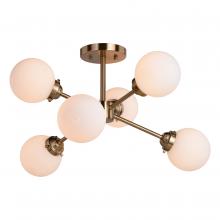 Vaxcel International C0267 - Orbit 25-in. Semi Flush Ceiling Light Muted Brass