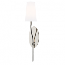Hudson Valley 3711-PN-WS - 1 LIGHT WALL SCONCE w/WHITE SHADE