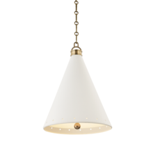 Hudson Valley MDS401-AGB/WP - 1 LIGHT MEDIUM PENDANT