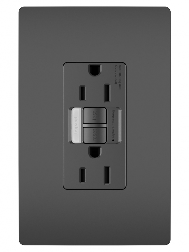 radiant Tamper-Resistant 15A Duplex Self-Test GFCI Receptacles with SafeLock (4 pack)