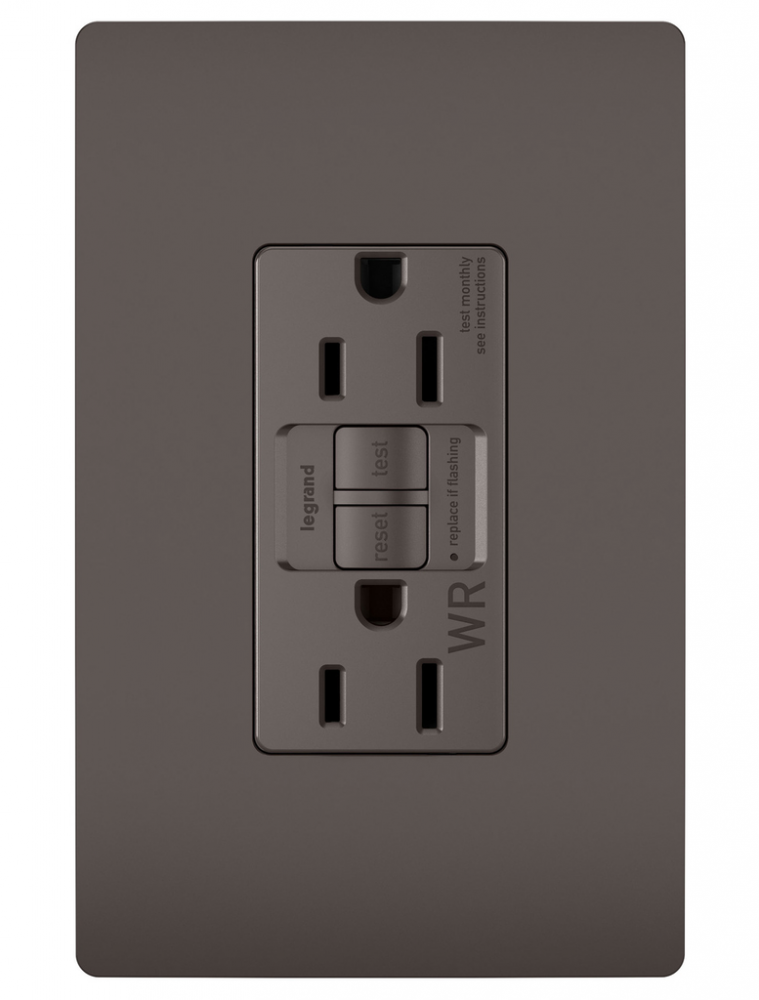 radiant Tamper-Resistant Weather-Resistant 15A Duplex Self-Test GFCI Receptacles wt SafeLock Pro