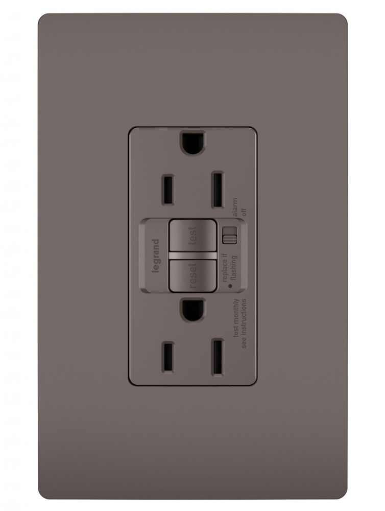 radiant Tamper-Resistant 15A Duplex Self-Test GFCI Receptacles wt Audible Alarm and SafeLock Pro