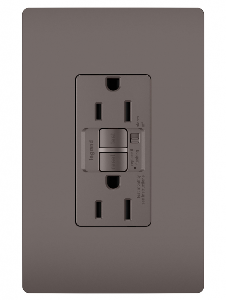 radiant? Spec Grade 15A Tamper Resistant Self Test GFCI Receptacle, Brown (4 pack)