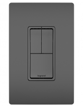Legrand Radiant RCD113BK - radiant? Two Single-Pole Switches and Single Pole/3-Way Switch, Black