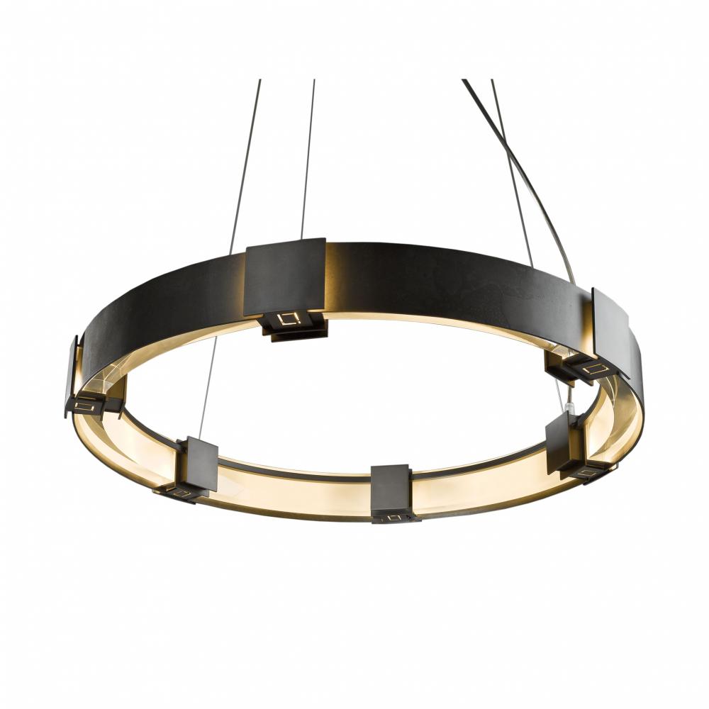 Six Light Gray Drum Shade Pendant Aura