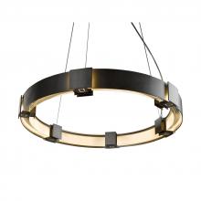 Hubbardton Forge 138585-SKT-STND-07-ZM0399 - Six Light Gray Drum Shade Pendant Aura