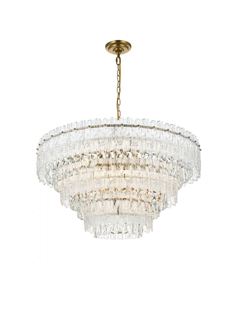Pendant D31" x H17" L10 Satin Gold