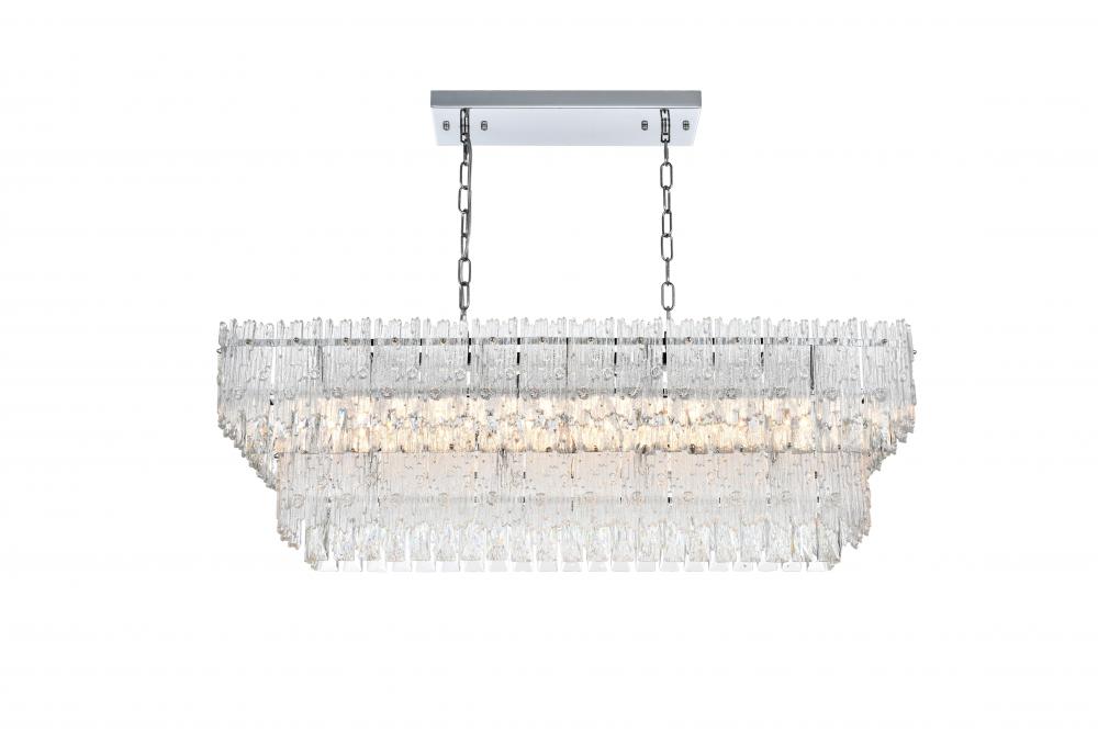 Emilia Hang L37"W14"H12.5" E12 L6 Chrome