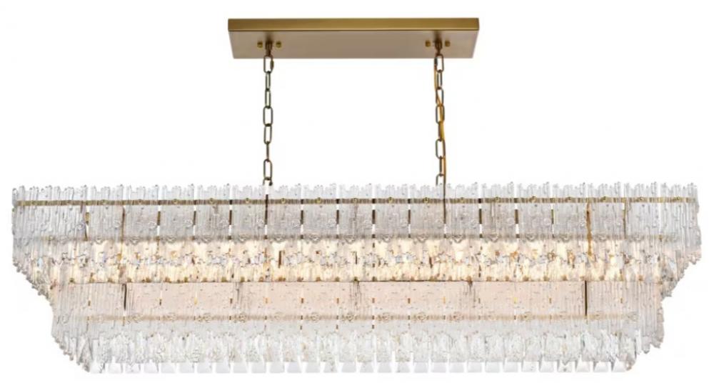 Emilia Hang L50"W14"H12.5" E12 L8 Satin Gold
