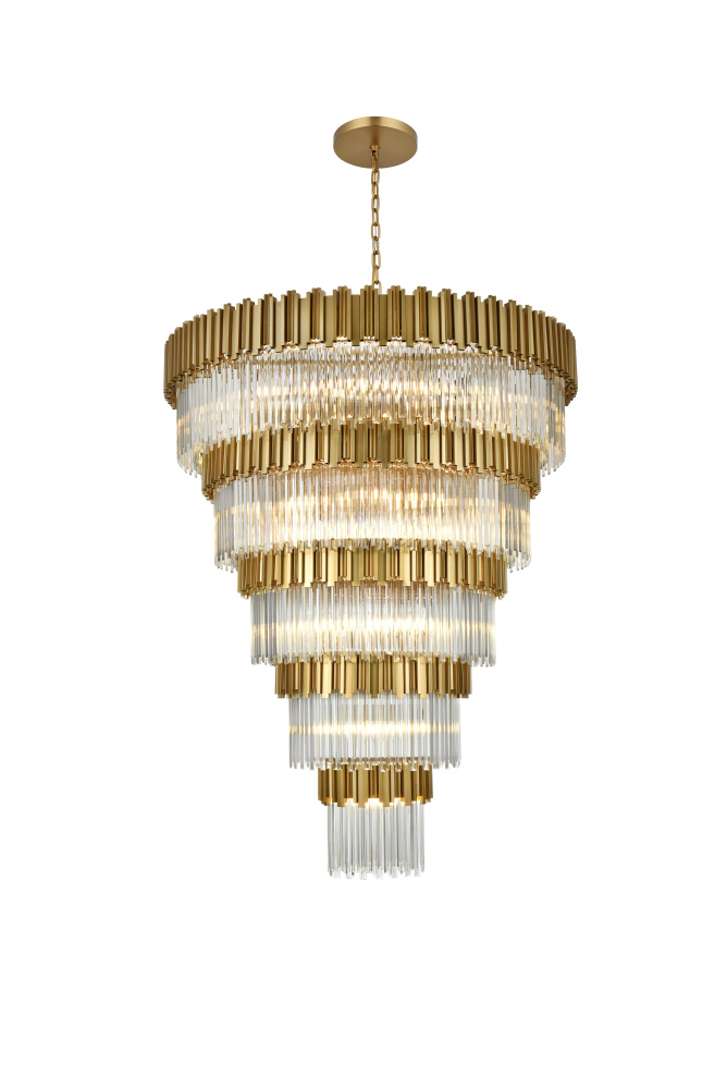 Willow 59 inch Chandelier in Satin Gold