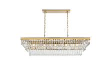 Elegant 1060G48SG - Josephine 48 inch Rectangular Chandelier in Satin Gold